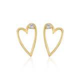 Small Open Heart Earring